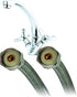 Fluidmaster B4F30 Faucet Connector, Braided Stainless Steel - 1/2 F.I.P. Thread x 1/2 F.I.P. Thread, 30-Inch Length...