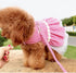 Outdoor Pet Clothes Dog Harness Dress Poodle Bichon Frise Pomeranian Schnauzer Dog Clothing Princess Costumes Pet Skirt Dropship (L,Pink)...