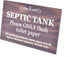 Septic Tank Adhesive Sign - Stylish Walnut Effect, Plaque for Toilet, Bathroom, W.C, Septic Tank...