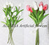 Artificial Tulips 10 Heads Mini Real Touch Artificial Flowers Fake Tulip for Home Decor Wedding Party DIY Bouquet Flowers (White)...