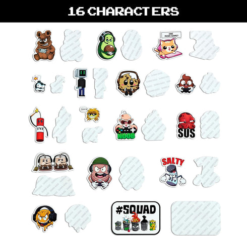 Video Game Themed Custom Vinyl Die-Cut Sticker Pack, Adhesive Decals for Laptop, Water Bottle, Journal, and Phone (64 Pack)...