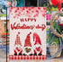 Happy Valentines Day Gnomes Garden Flag 12.5x18 Inch?Love Heart Valentine's Day Gnomes Red Buffalo Plaid Yard Flag Double Sided Anniversary Weddin...