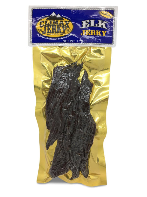 Premium Natural Style Kippered Cut Thick Strips 1.75 OZ. Elk Jerky - No Preservatives - High Protein - Low Carbs - Buy Multiple Packs & Save! (Elk...