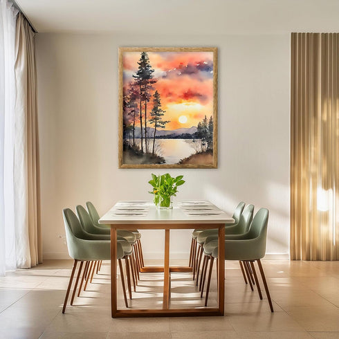 Posterizer 1 pcs- sea and beach themed oil painting style print 16-Landscape & Nature Art-Floral Botanical Art- Decor for Home & Office- unframed ...