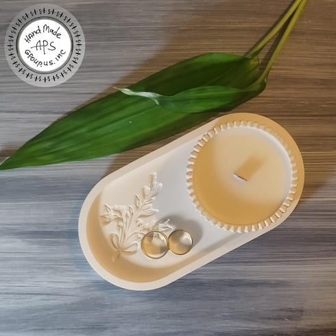 Candle for home,Aroma Candle in a Plaster Candlestick,Cozy Home Candles, Wooden Wick,Soy & Coconut Blend, Handcrafted Aromatic Candle in a Cement ...