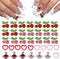 40PCS Cherry Nail Charms with 3D Crystals Design, Kawaii Nail Charms with Heart and Planet Nail Charms, Cherry Nail Charms Art Shiny Gems Nail Mak...