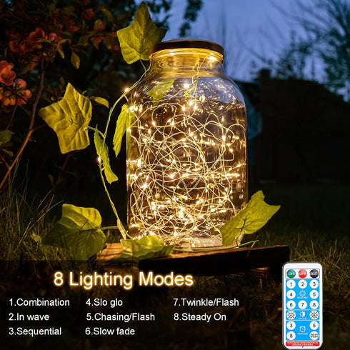 ZAIYW 300 LED 100Ft Solar Fairy Lights Outdoor, Solar Sliver Wire Fairy Lights with Timer Remote, Twinkle Lights Waterproof for Tree Garden Patio ...