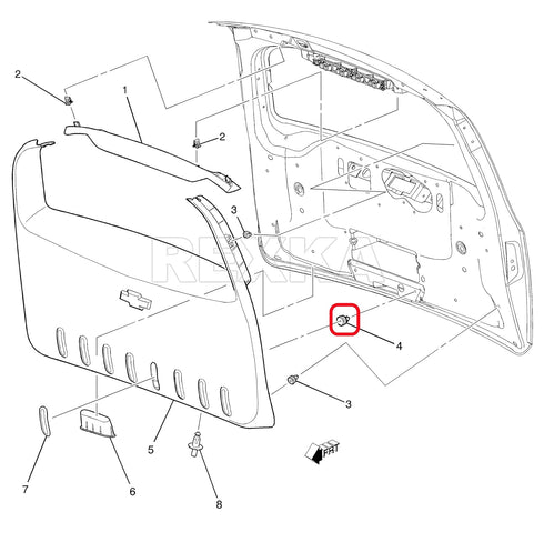 Rexka 20pcs Door Trim Panel Retainer Clip 11519031 Compatible with GM Chevrolet Hummer H2 Equinox Camaro GMC Terrain Cadillac ATS CTS SRX Ford Edg...