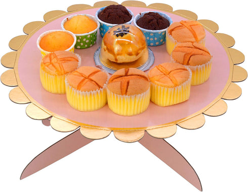12 inch Cardboard One Tier Cake Stand for Birthday Party Decorate?2,Pink?...