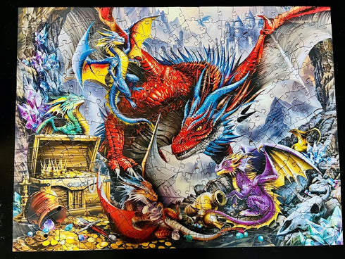Masterpieces 300 Piece EZ Grip Jigsaw Puzzle - Dragon's Horde - 18"x24"...