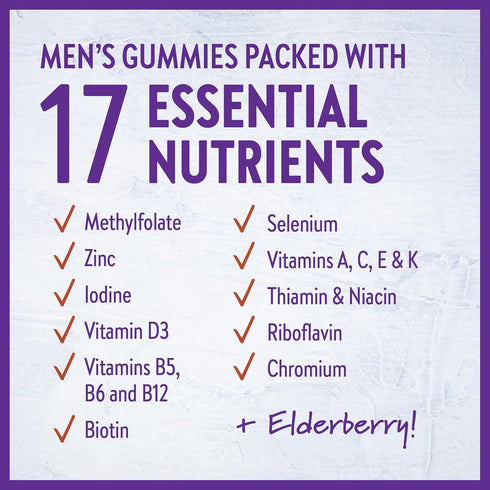 New Chapter Men’s Multivitamin Gummies, 66% Less Sugar, Men’s Gummy Vitamins with Vitamin C, D3 & Zinc, Non-GMO, Gluten Free, Berry-Citrus, 75ct...