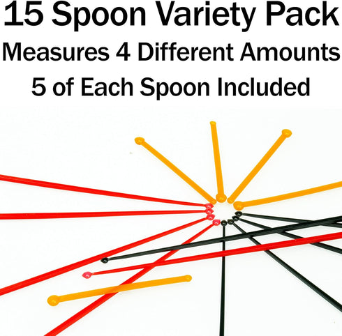 SuperDosing Static-Free Micro Scoop Variety Pack 6 Milligram - 30 Mg Measuring Spoons 15 Pack. Sturdy For Easy, Mess-Free Nootropic Supplement Pow...