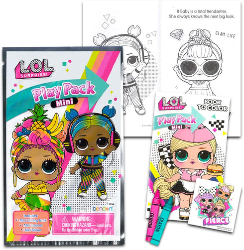 Mini Party Favor Set for Kids - 24 Grab n Go Play Packs with Coloring Pages & Stickers (Birthday Supplies)...