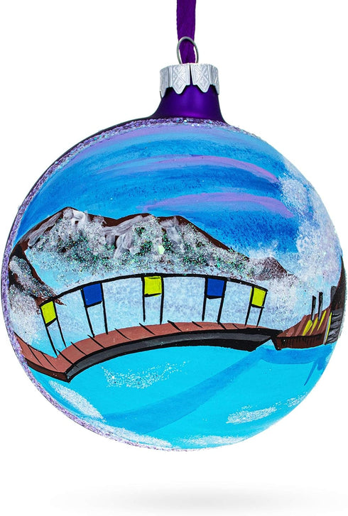 Blue Lagoon, Iceland Glass Ball Christmas Ornament 4 Inches...