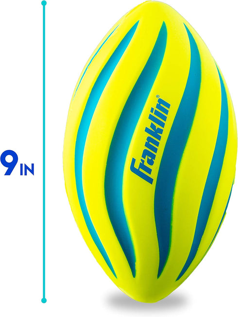 Franklin Sports Kids Foam Football - Mini Soft Foam Youth Football - Indoor + Outdoor Toy Football for Kids - Probrite 9" Mini Foam Ball - Soft Ba...