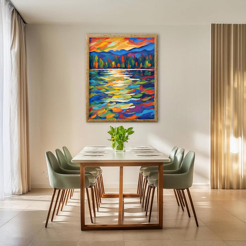 Posterizer 1 pcs- sea and beach themed oil painting style print 4-Landscape & Nature Art-Floral Botanical Art- Decor for Home & Office- unframed w...