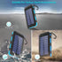Solar Charger Power Bank, 39800mAh Portable Charger Fast Charger Dual USB Port Built-in Led Flashlight and Compass for All Cell Phone and Electron...