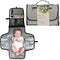 Enovoe Portable Diaper Changing Pad for Baby - Convenient, Durable, Waterproof Travel Changing Mat with Built-in Head Pillow for Your Infant - Gre...