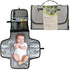 Enovoe Portable Diaper Changing Pad for Baby - Convenient, Durable, Waterproof Travel Changing Mat with Built-in Head Pillow for Your Infant - Gre...