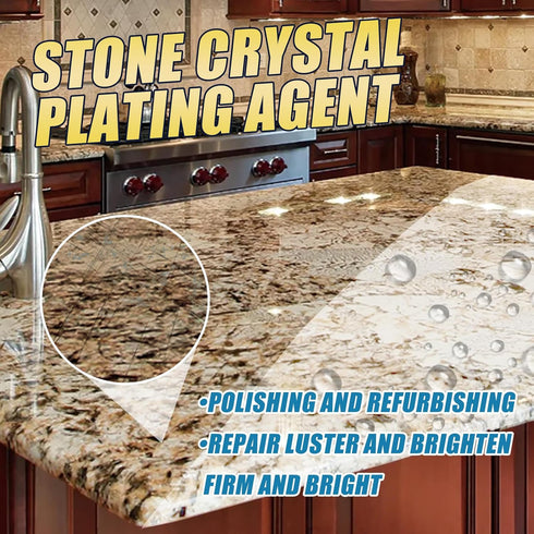 2 PCS Stone Crystal Plating Agent, Nano Stone Crystal Plating Agen, Marble Cleaner Stain Remover...