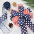 Independence Day Ribbon for Tree, Red and White Ribbons Wired Vertical Stripe Fabric Ribbon Gifts Wrapping DIY Crafts Wreath Garland Making Xmas T...
