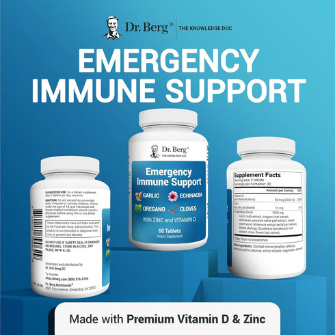 Dr. Berg Emergency Immune Support w/Echinacea - Potent Blend of Herbal Extracts (Warning: Strong Herbal Smells) - Immune Support Supplement includ...