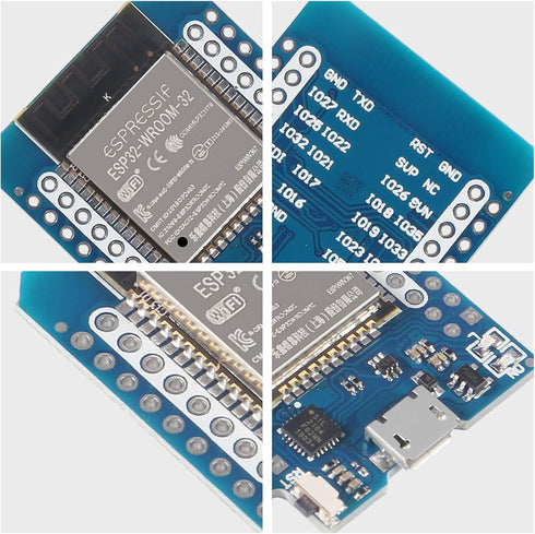 AITRIP 4pcs D1 Mini NodeMCU ESP32 ESP-WROOM-32 WLAN WiFi Bluetooth Development Board 5V Compatible with Arduino...