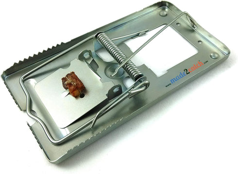 Pack of 2 Classic Metal Rat Traps Fully Galvanized - Rat Traps That Work - Strong and Humane Snap Rat Trap - Reusable Rat Trap - 2 Traps...