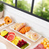 US Acrylic Avant White Plastic Serving Trays (Set of 4) 15” x 5” | Narrow Reusable Rectangular Party Platters | Serve Appetizers, Fruit, Veggies, ...