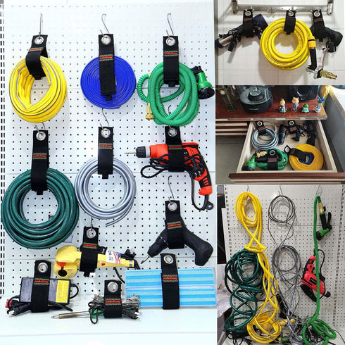 Extension Cord Holder Storage Straps: Organizer Wrap Cable Hoses Tool - Men Gift Gadgets for Garage RV Shed Organization - Heavy Duty 10Pack 17"/1...