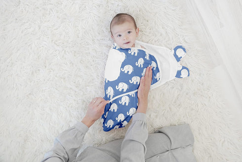 BaeBae Goods Swaddle Blanket, Adjustable Infant Baby Swaddling Wrap Set of 4, Baby Swaddling Wrap Blankets for Boys and Girls Made in Soft Cotton ...