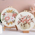 Sivilife Embroidery Kit for Beginners, 3 Sets Stamped Cross Stitch Kits for Beginner, Floral Pattern Embroidery Starter Kits for Adults with Embro...
