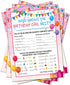 Skylety The Birthday Girl Best, 50 Pieces Birthday Party Activity Game Card Set Who Knows Her Best Girl Birthday Party Activity Themed Party Decor...