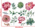 Amaonm Removable 3D Beautiful Pink Red Peony Flowers with Green Plants Leaf Wall Decal Wall Stickers DIY Peel and Stick Art Decor for Kids Girls B...