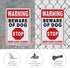 Beware of Dog Warning Sign 2 Pack, Dogs In Yard, Stop, Keep Gate Closed Sign, 12x8 Inch Rust Free Aluminum Metal, Beware of Dog Signs for Fence, E...