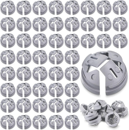 50 Pcs 3/8 In. - 1/2 In. Non Metallic Button Push-in Bulk Connector Gray NM Cable Connector Electrical Conduit Fittings Fits for 1/2 Inch Knockout...