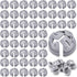50 Pcs 3/8 In. - 1/2 In. Non Metallic Button Push-in Bulk Connector Gray NM Cable Connector Electrical Conduit Fittings Fits for 1/2 Inch Knockout...