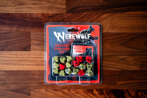 Werewolf: The Apocalypse 5th Edition Roleplaying Game Dice & Form -Card Set - RPG Accessory, Contains 17 Dice & 5 -Cards...