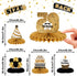 LINGTEER Happy 65th Birthday Table Honeycomb Centerpieces Cheers to 65th Birthday 65 Years Old Party Table Decorations Gift Sign....