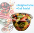 Mr Miracle Clear 18 Ounce Plastic Salad Bowls with Snap-On Lids. Pack 50. Airtight Disposable Salad Containers for Lunch, Meal Prep, Parties. Idea...