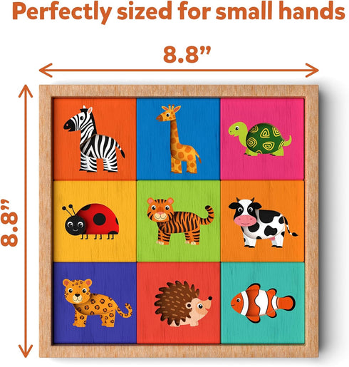 Skillmatics Animal Pattern Puzzle Set - Educational Wooden Toy for Toddlers, Matching & Learning Game, Gifts for Boys & Girls Ages 18 Months and u...