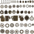 BIHRTC 200 Gram Antiqued Bronze Clock Face Charm Pendant Bulk Lots Mixed Clock Watch Gears Steampunk Charms Pendants DIY for Necklace Bracelet Jew...