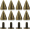 100 Sets 9.5MM Bronze Spikes and Studs Metal Bullet Cone Spikes Screw Back Leather Craft Rapid Rivet Screws Punk Studs and Spikes for Clothing Sho...