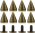 100 Sets 9.5MM Bronze Spikes and Studs Metal Bullet Cone Spikes Screw Back Leather Craft Rapid Rivet Screws Punk Studs and Spikes for Clothing Sho...