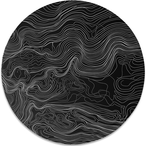 Elegant Black and White Topographic Design Mouse Pad for Office and Home Use, Stitched Edges Non-Slip Rubber Base Mouse Pads for Computers Laptop...