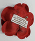 3.5" Red Velvet Rose Brooch Pin Flower Pin Made in USA M&S Schmalberg...