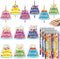 Panelee 72 Pcs Happy Birthday Pencils and Greeting Cards Set Colorful Printed Birthday Pencils Bulk Birthday Certificates Happy Birthday Pencils w...