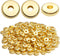 200pcs 8mm Flat Round Rondelle Spacer Beads Disc Spacers Loose Beads Jewelry Metal Spacers for DIY Bracelet Necklace Crafts,Gold...
