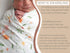 Baby Receiving Blanket Swaddle Blanket Infant Wrap with Matching Headband Beanie and Name Card (Green Leaf Flower)...