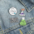 Women In Science Brooch Science Is Life Enamel Pin Flask Brooch Badge 4Pcs Science Plant Pin Set Cute Kawaii Pins Cartoon Scientist Science Pins L...